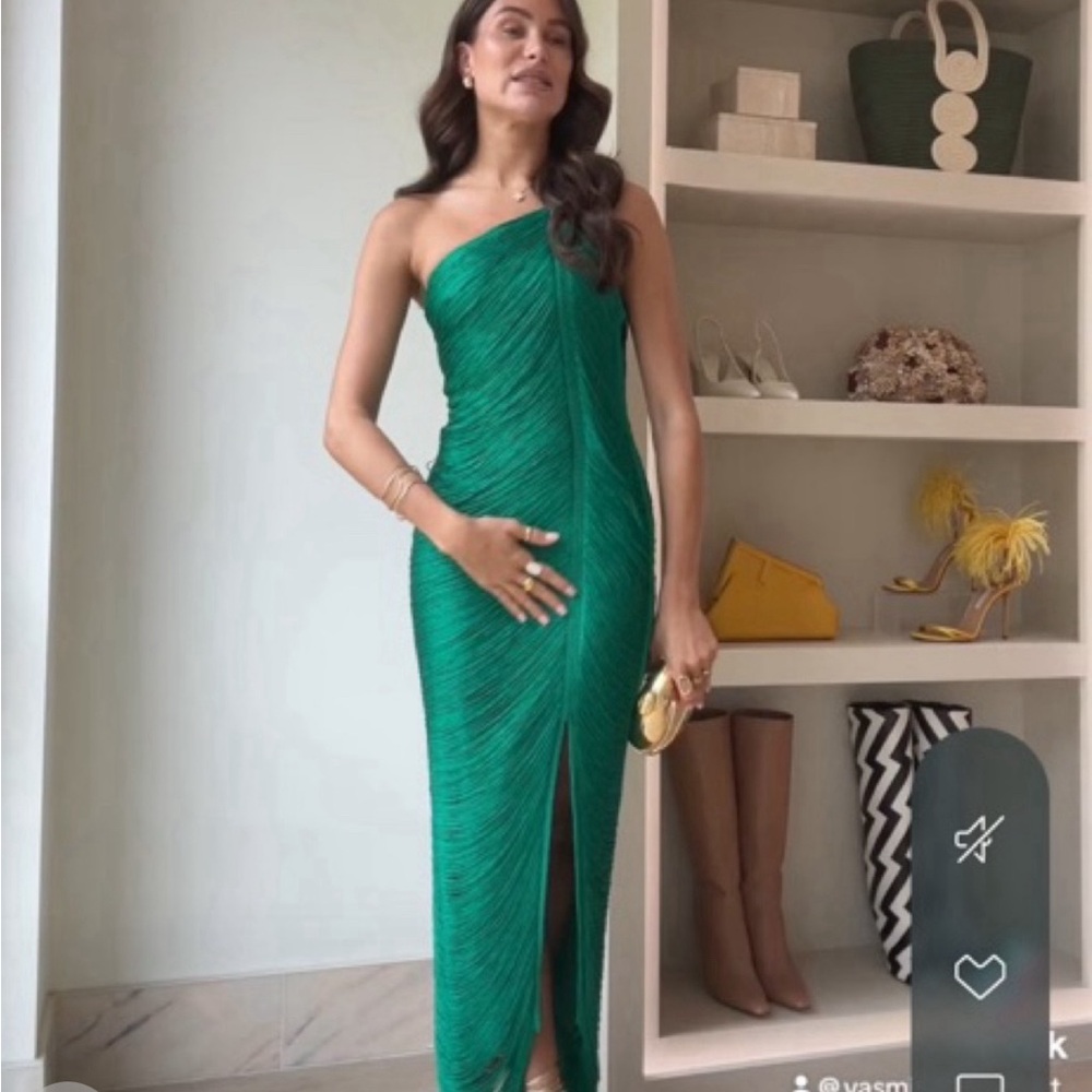 Green fringe dress